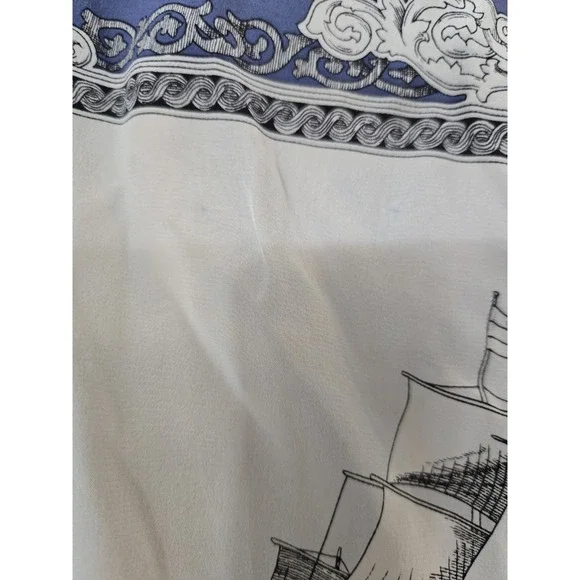 Linda Allard Ellen Tracy Silk Sailboat Midi Skirt Size 6 - Picture 5 of 8